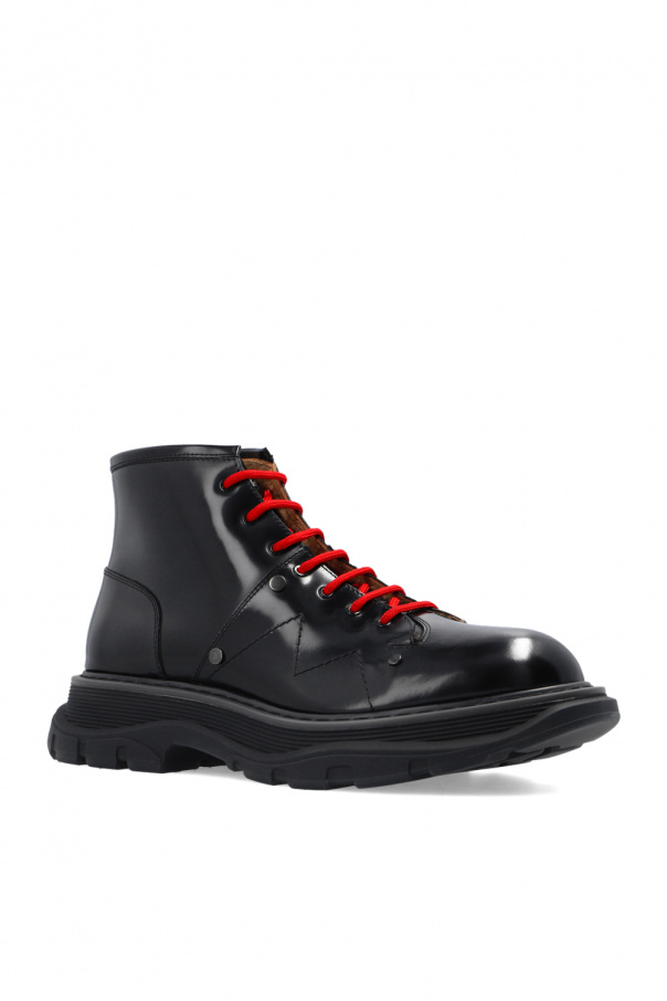 ショートブーツ・ブーティ Alexander Mcqueen Black Stretch Nylon Ankle Boots Alexander McQueen Ankle Boots Men Fabric Black | B-Exit – B